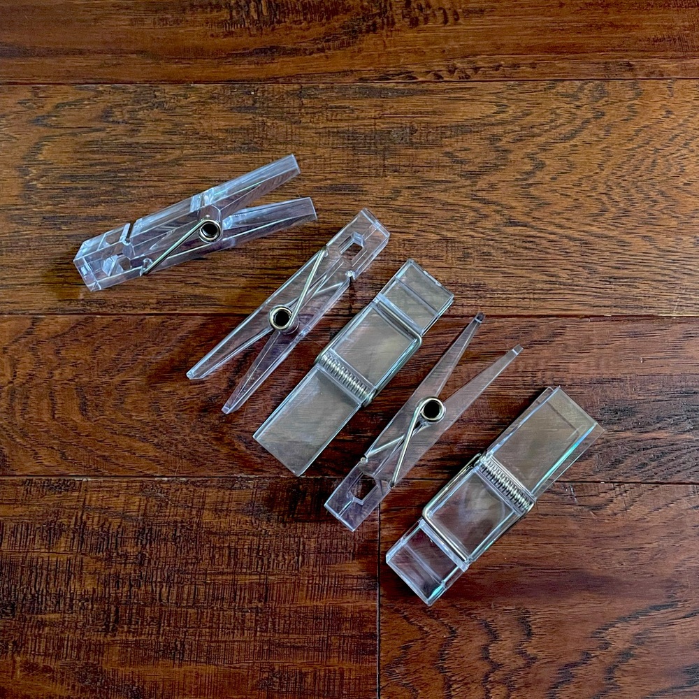Large Vintage Acrylic close pins